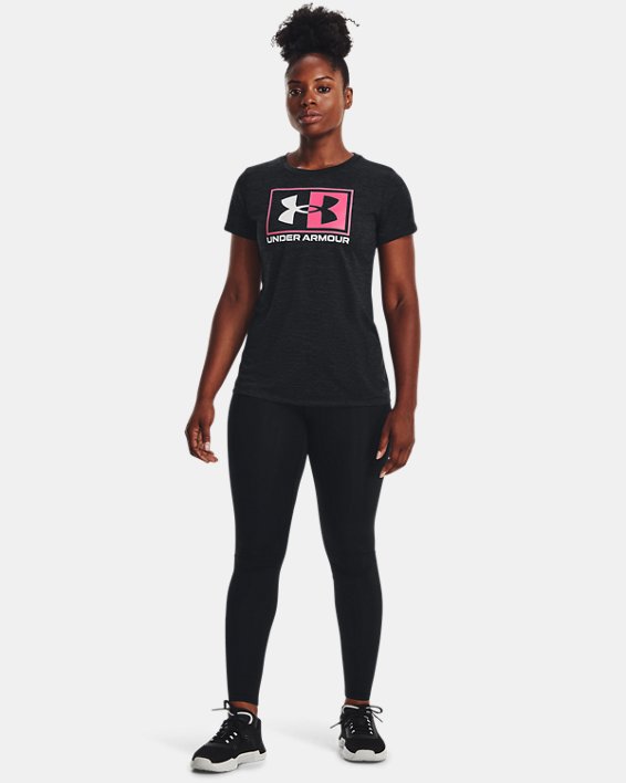 Camiseta de manga corta UA Tech™ Twist Box para mujer, Black, pdpMainDesktop image number 2